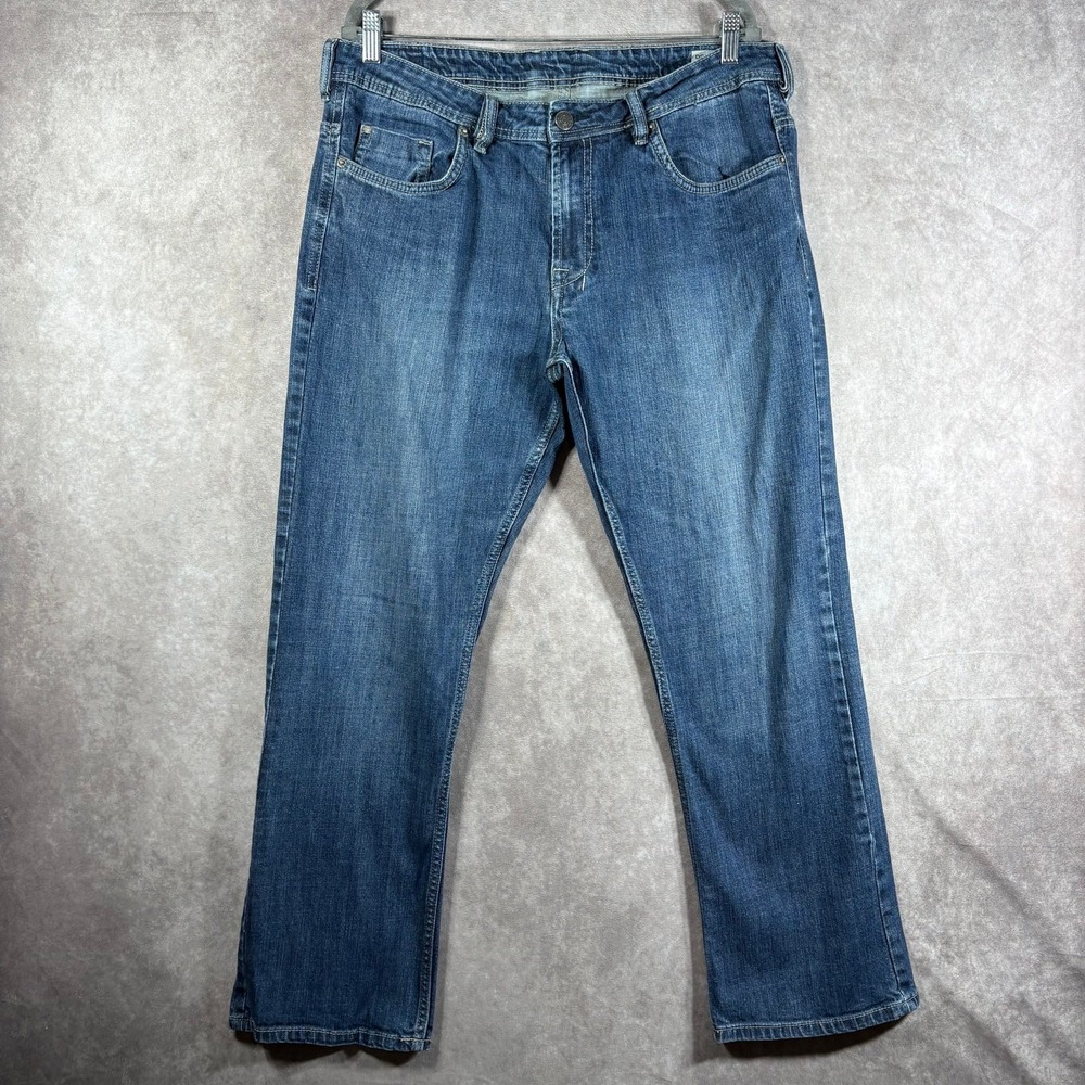 Buffalo David Bitton Jeans Mens Size 36X30 Blue Denim Driven-X‎ Basic Straight